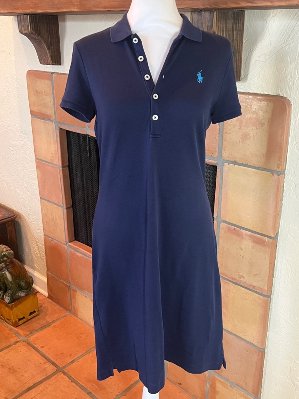 Ralph Lauren Navy Blue Short Sleeve Polo Dress, size S